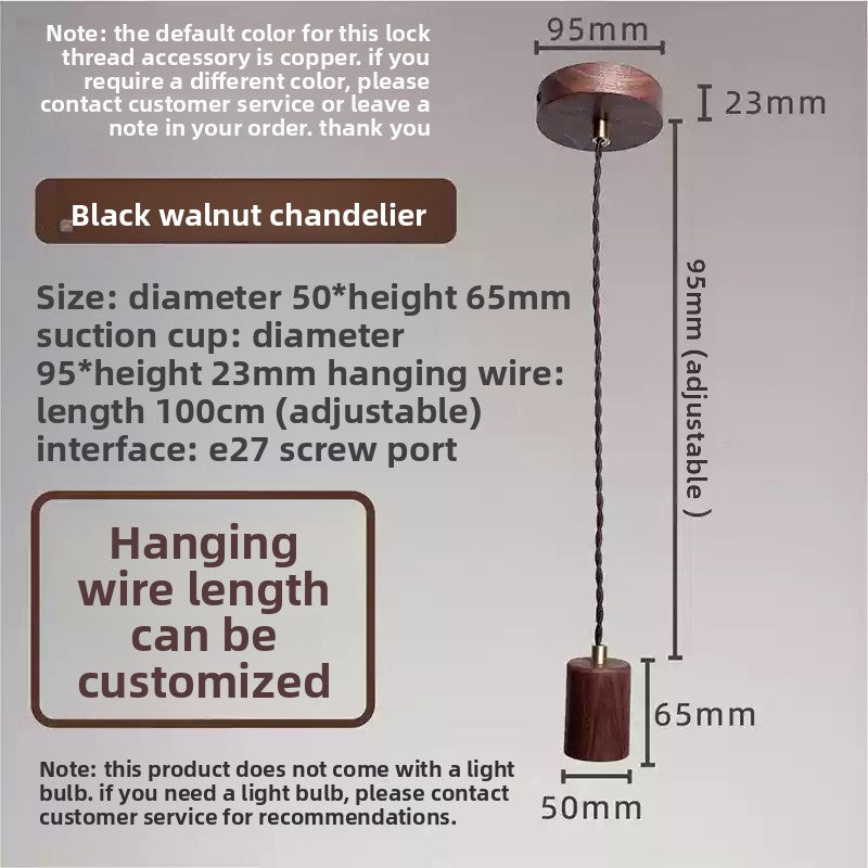 Wooden Retro Pendant Lamp Nordic Hanging Light