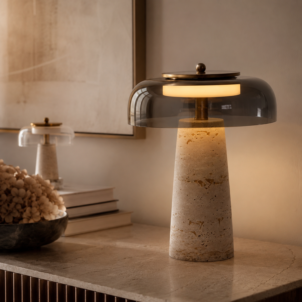 Aurora Stone Glass Table Lamp