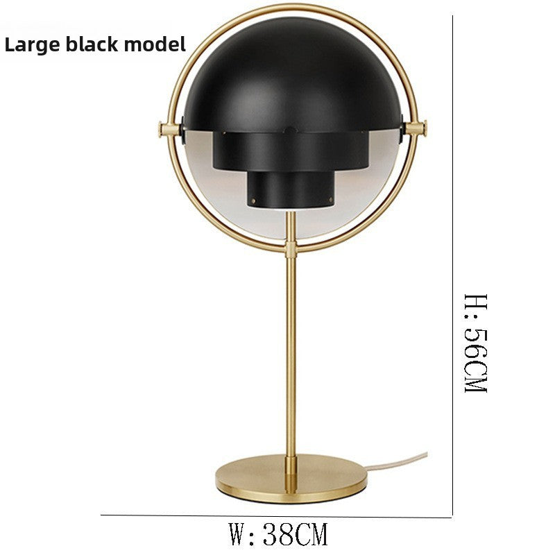 Adjustable Retro Table Lamp with Geometric Design
