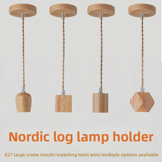 Wooden Retro Pendant Lamp Nordic Hanging Light