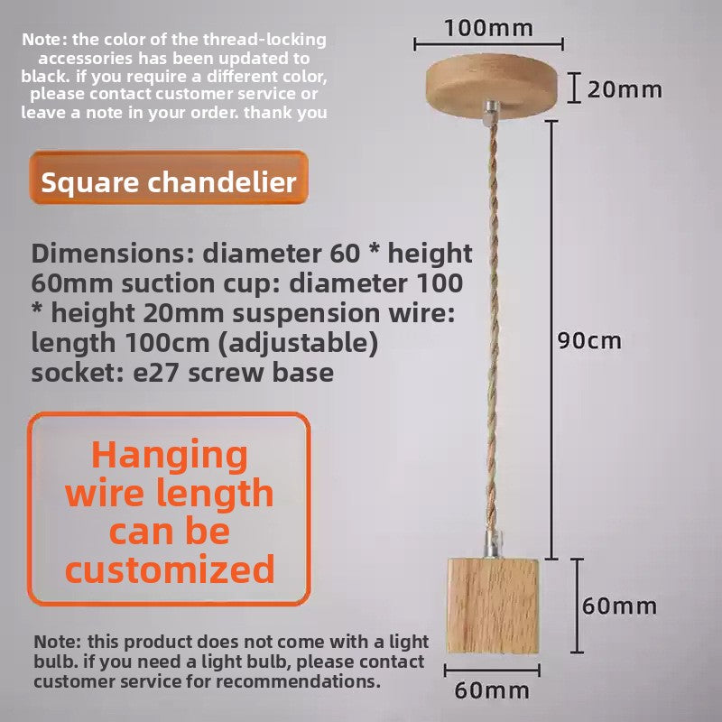 Wooden Retro Pendant Lamp Nordic Hanging Light