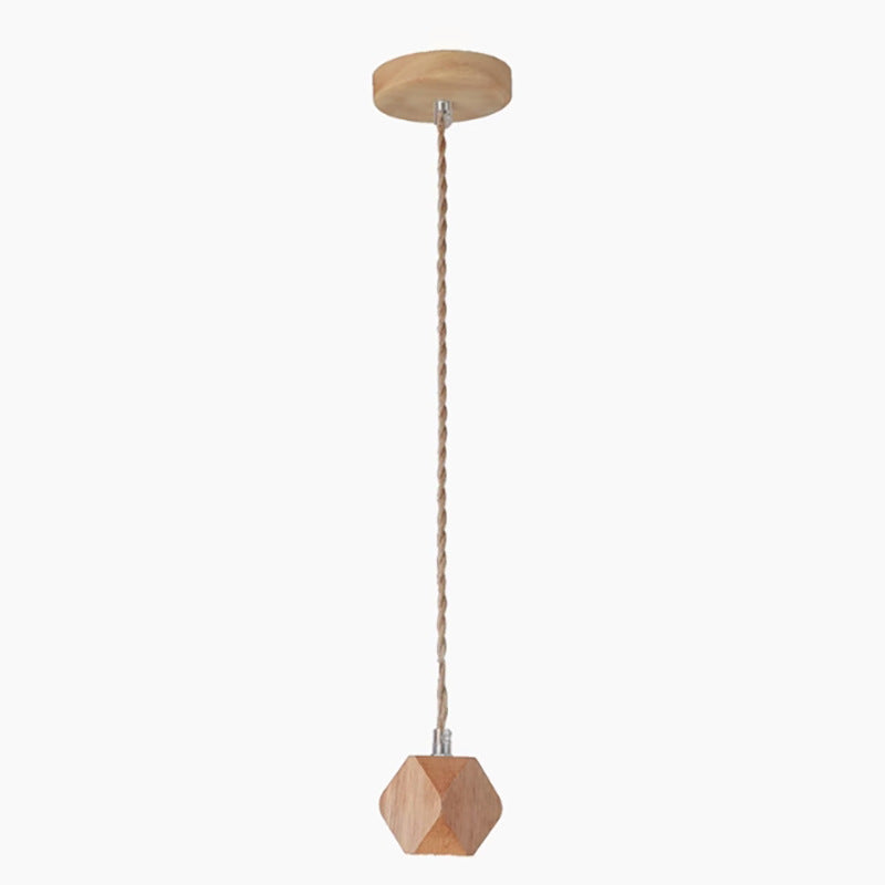 Wooden Retro Pendant Lamp Nordic Hanging Light