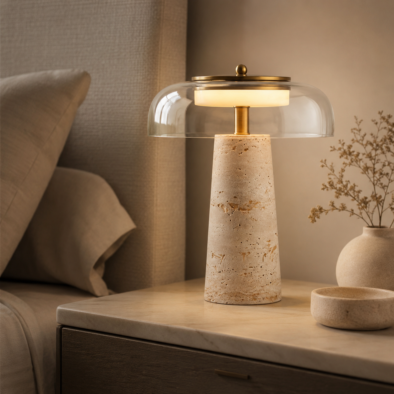 Aurora Stone Glass Table Lamp