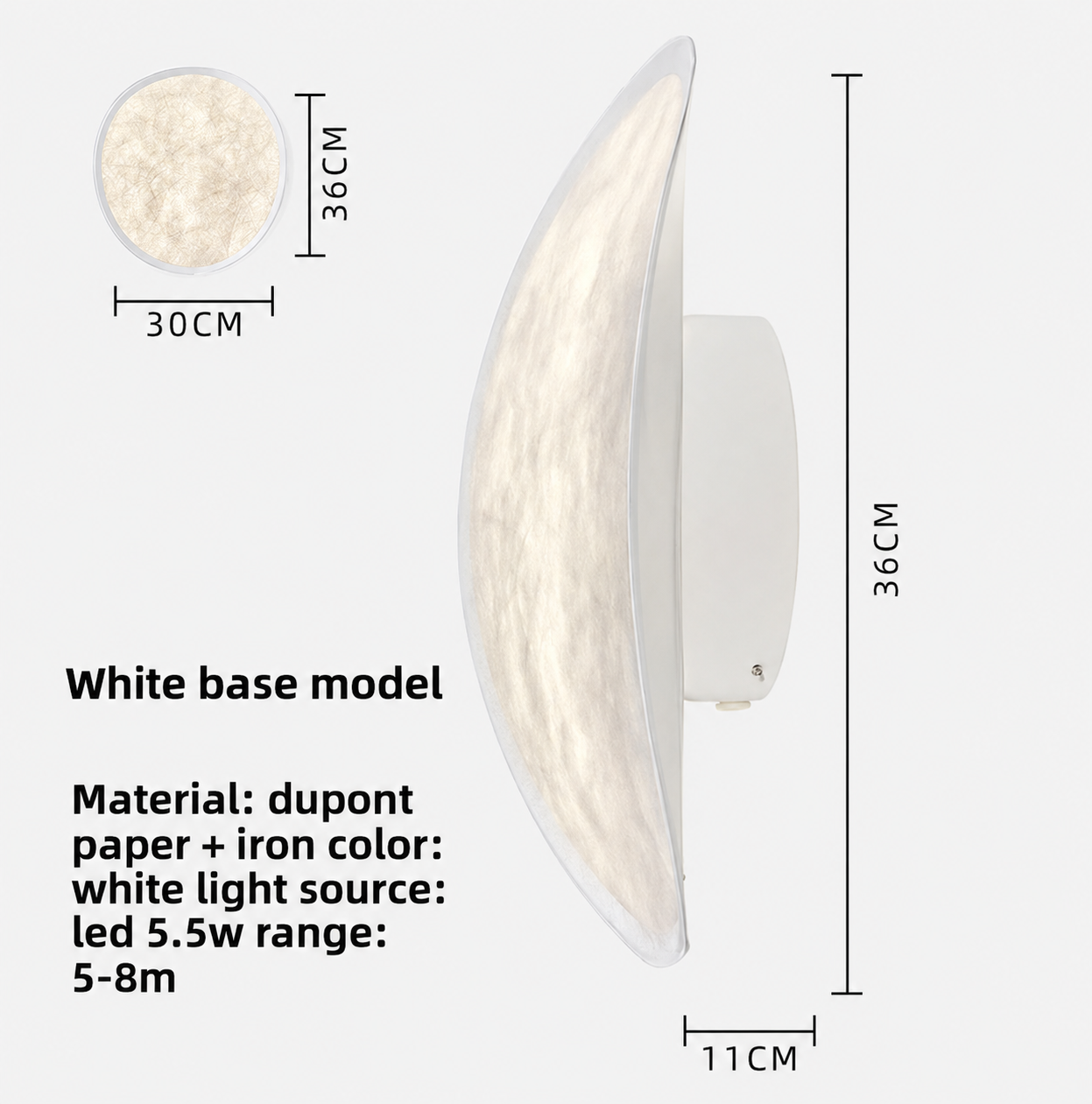 French Dupont Paper Wall Lamp