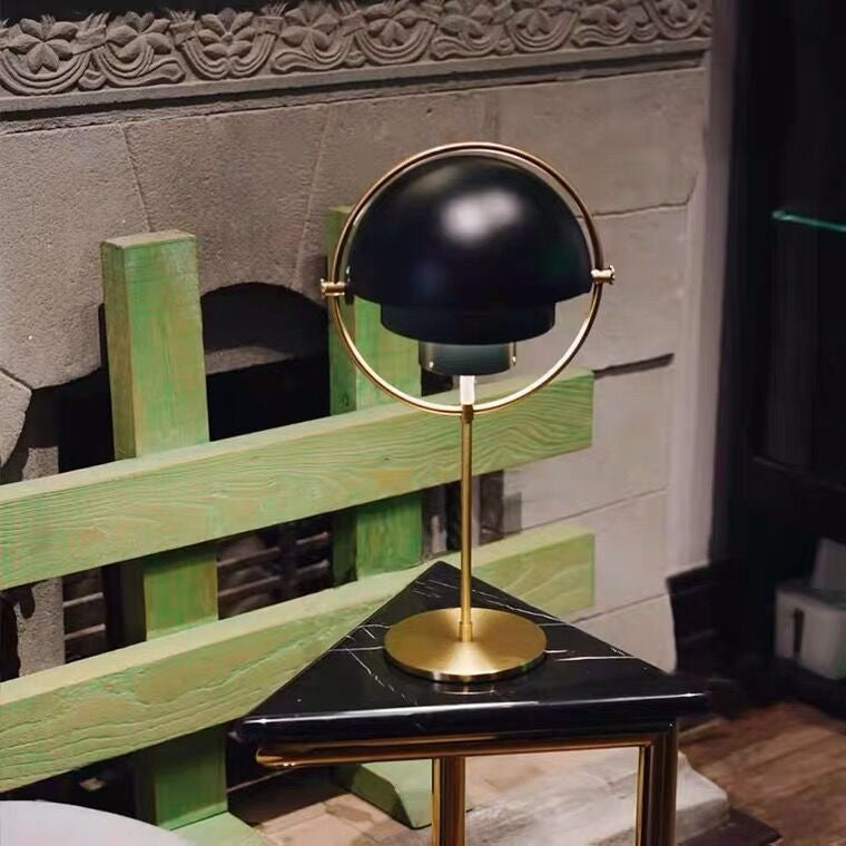 Adjustable Retro Table Lamp with Geometric Design