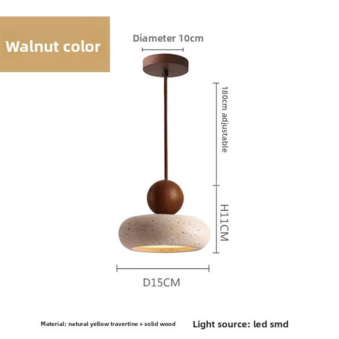 Vintage Stone Pendant Lamp with LED Light
