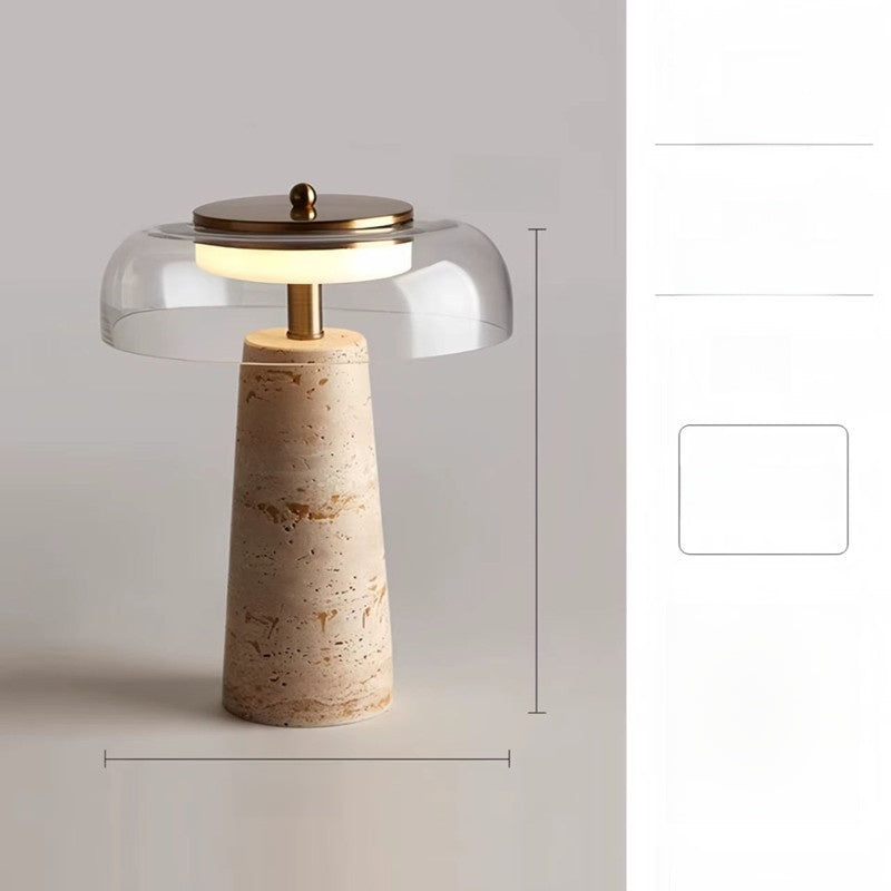 Huangdong Stone Glass Table Lamp