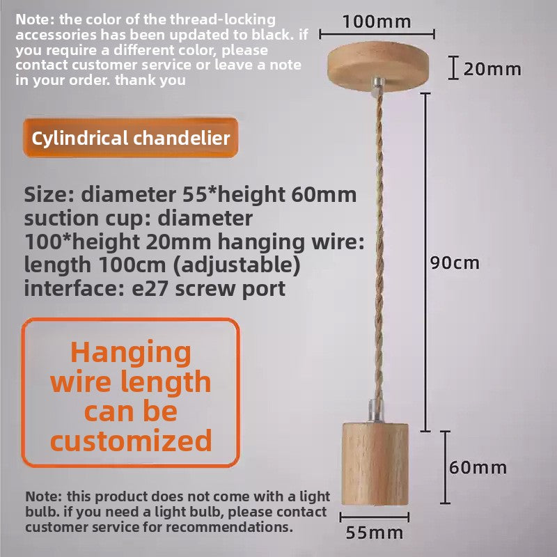 Wooden Retro Pendant Lamp Nordic Hanging Light