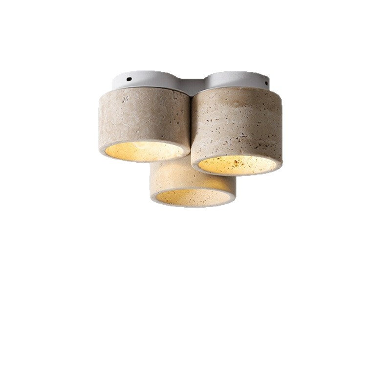Wabi-Sabi Yellow Travertine Ceiling Light
